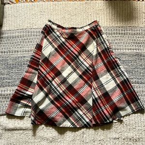Vintage Sears plaid circle skirt
